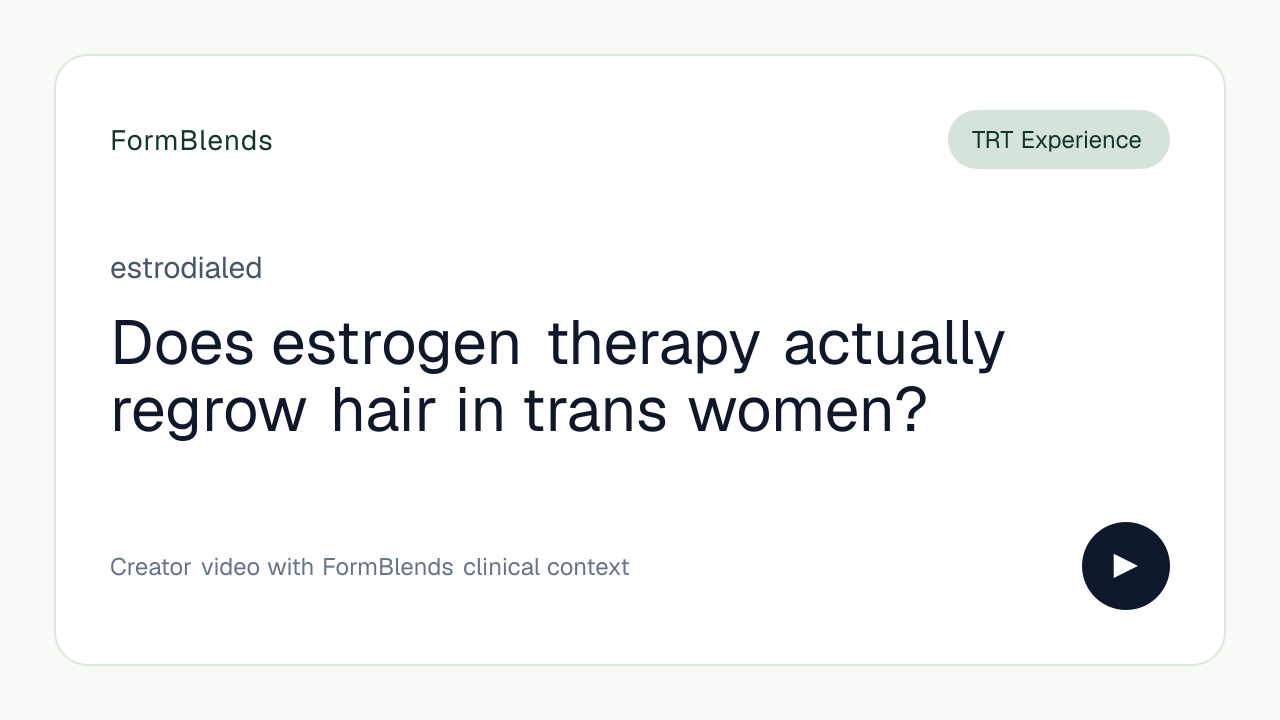 Does estrogen therapy actually regrow hair in trans women?