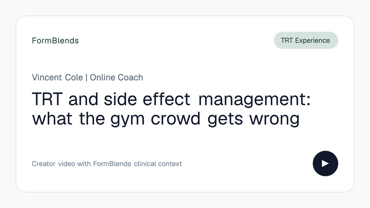 TRT and side effect management: what the gym crowd gets wrong