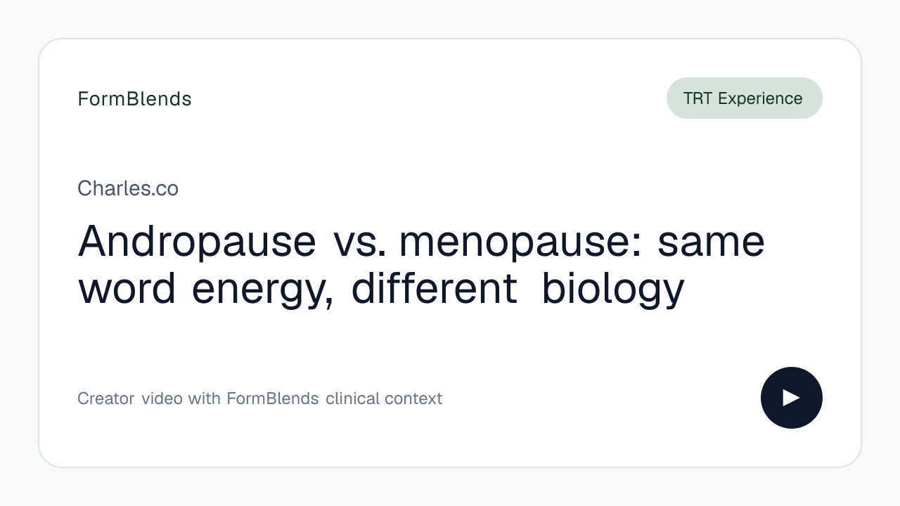 Andropause vs. menopause: same word energy, different biology