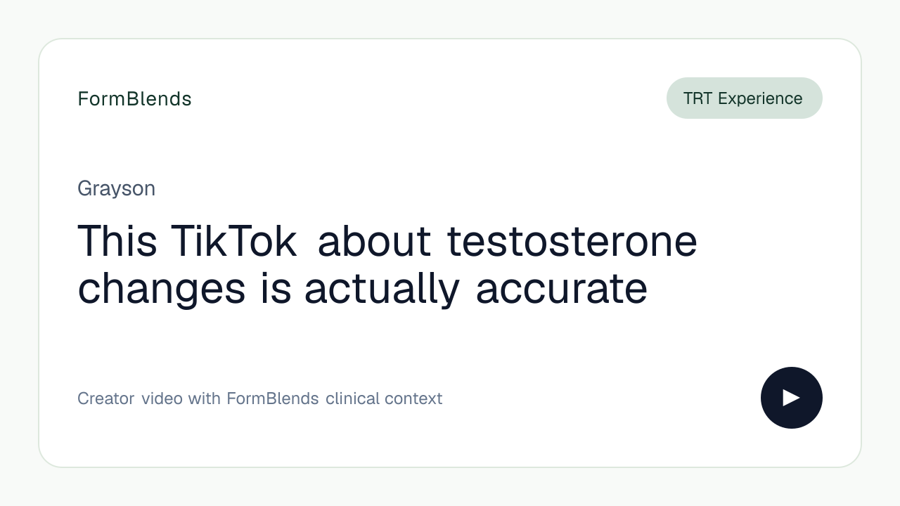 This TikTok about testosterone changes is actually accurate