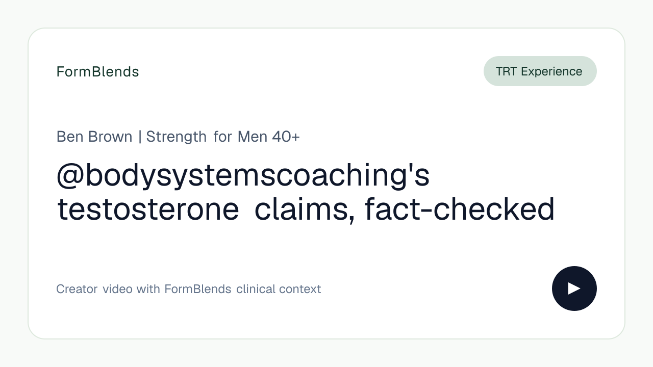 @bodysystemscoaching's testosterone claims, fact-checked