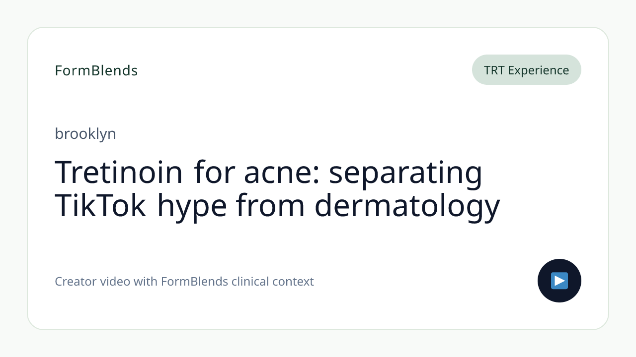 Tretinoin for acne: separating TikTok hype from dermatology