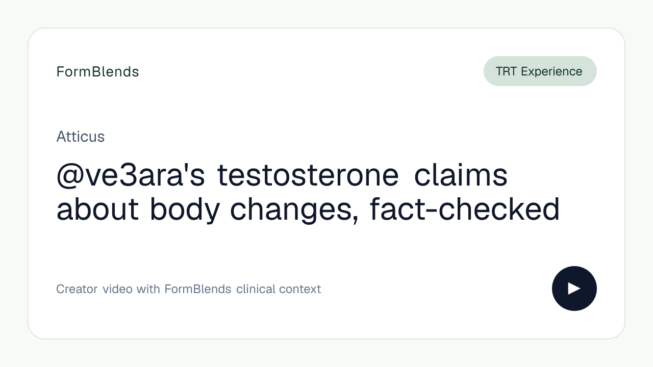 @ve3ara's testosterone claims about body changes, fact-checked