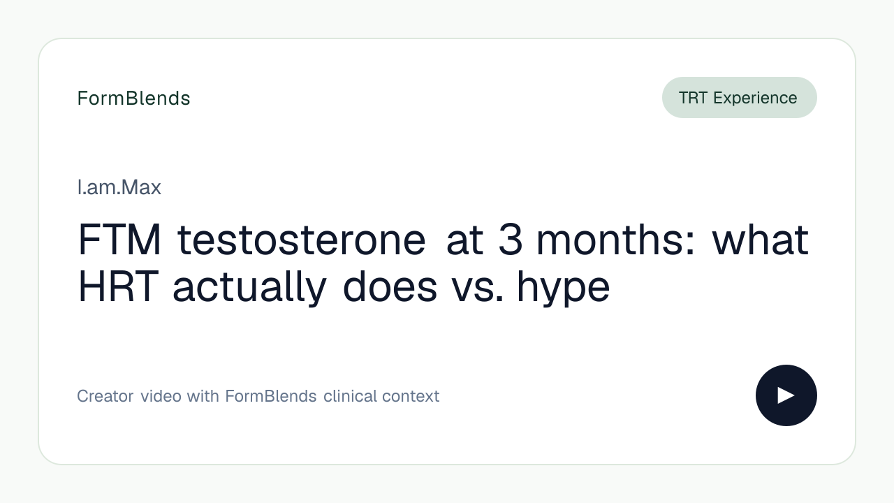 FTM testosterone at 3 months: what HRT actually does vs. hype