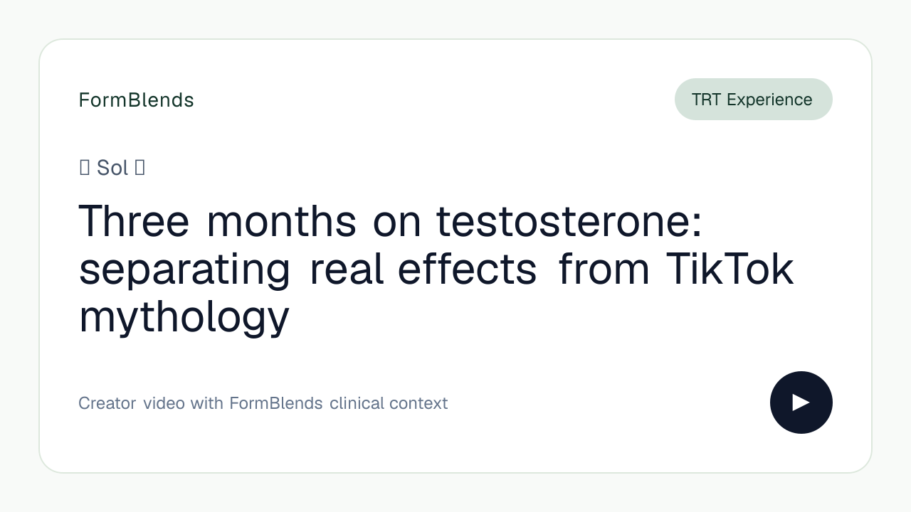 Three months on testosterone: separating real effects from TikTok mythology