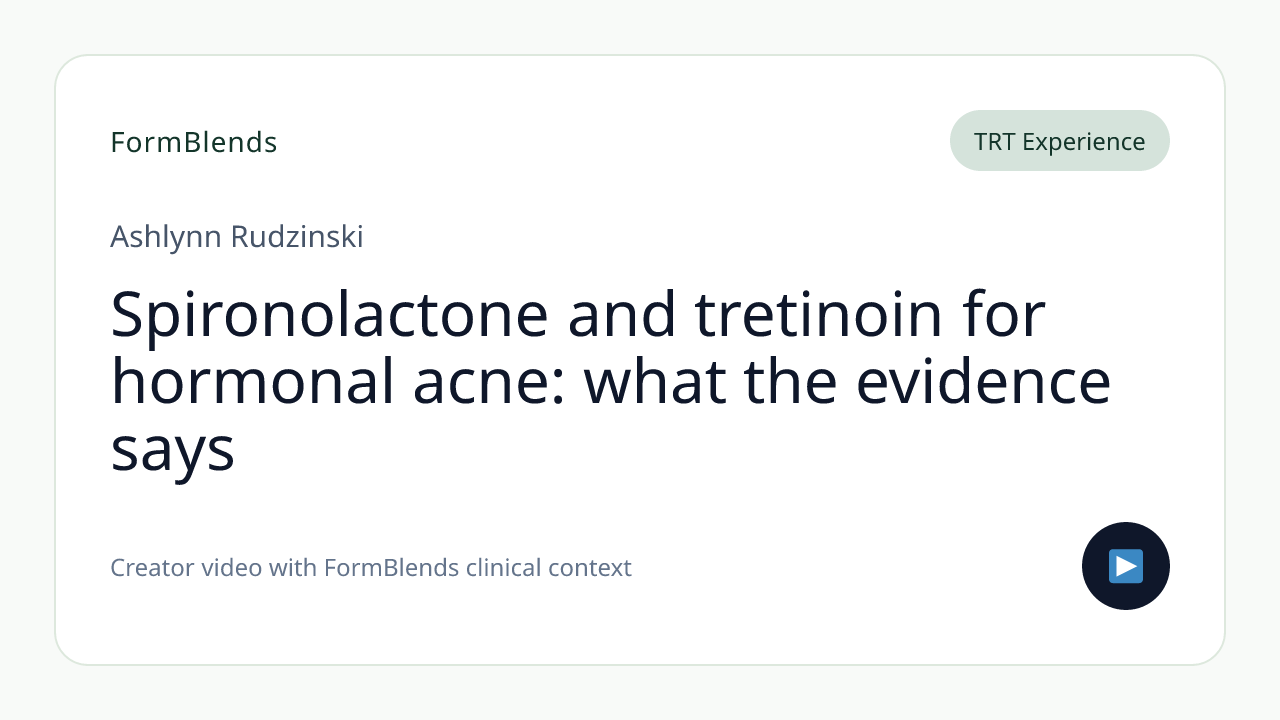 Spironolactone and tretinoin for hormonal acne: what the evidence says