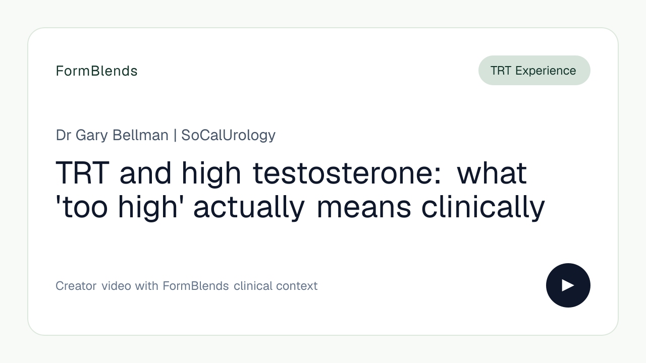 TRT and high testosterone: what 'too high' actually means clinically