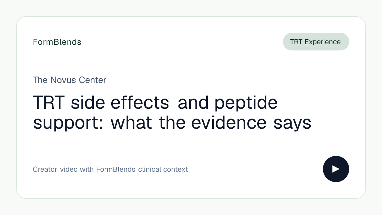 TRT side effects and peptide support: what the evidence says