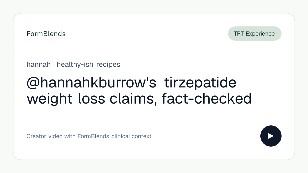 @hannahkburrow's tirzepatide weight loss claims, fact-checked
