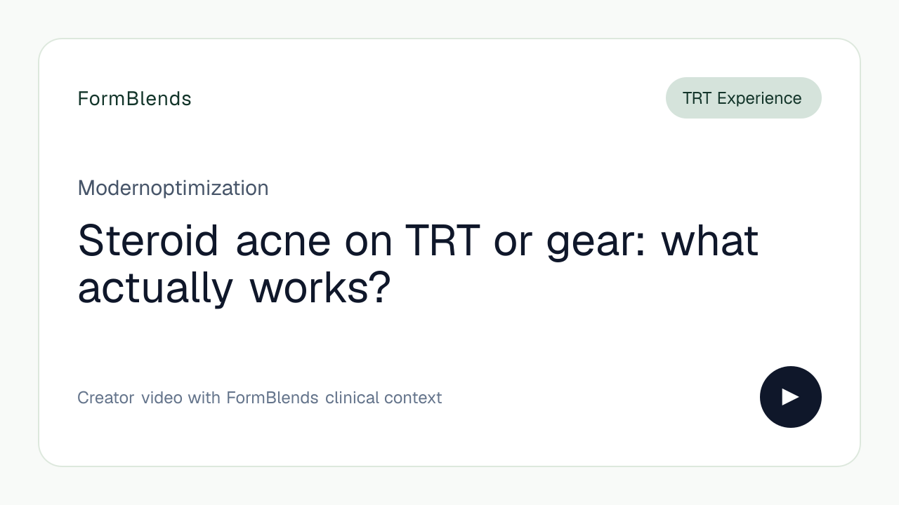 Steroid acne on TRT or gear: what actually works?