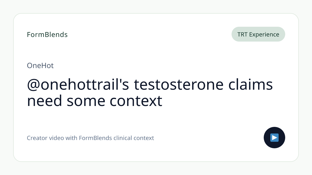 @onehottrail's testosterone claims need some context
