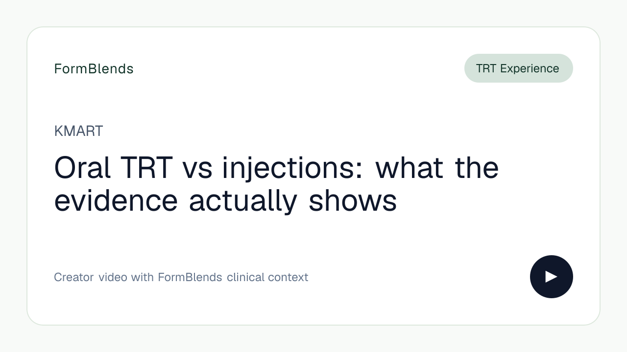 Oral TRT vs injections: what the evidence actually shows