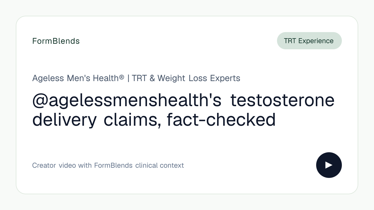 @agelessmenshealth's testosterone delivery claims, fact-checked