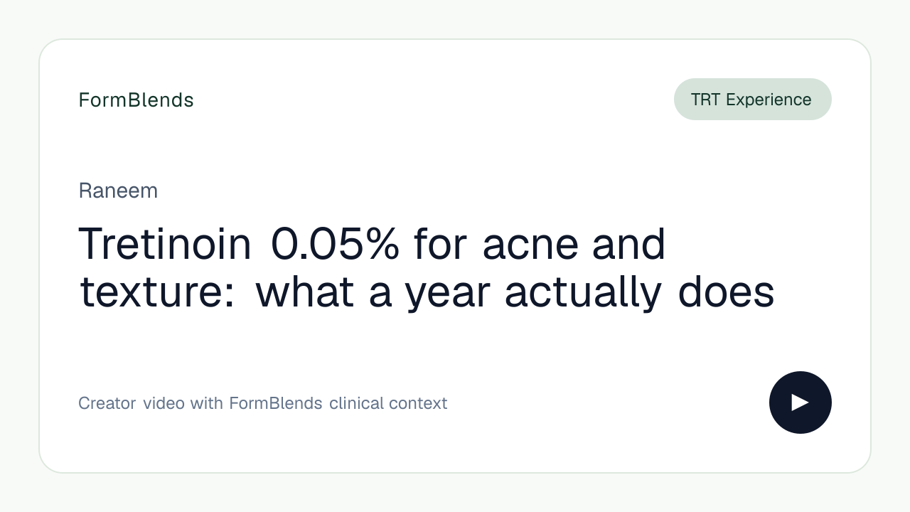 Tretinoin 0.05% for acne and texture: what a year actually does