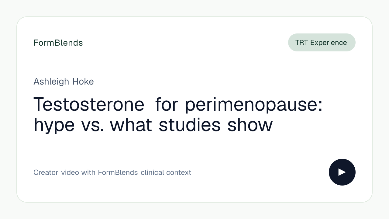 Testosterone for perimenopause: hype vs. what studies show