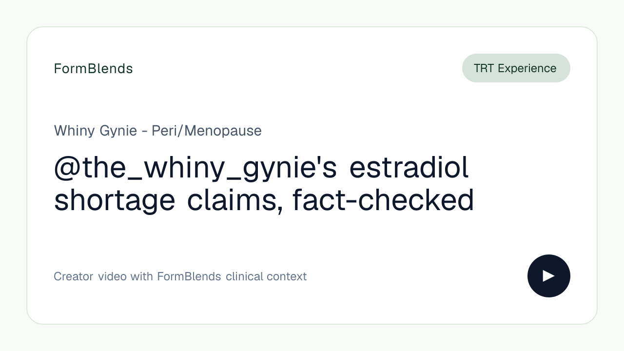 @the_whiny_gynie's estradiol shortage claims, fact-checked