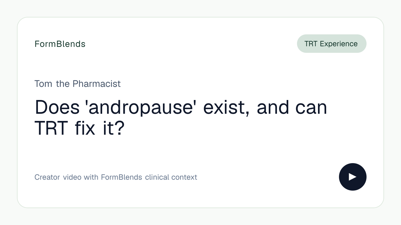 Does 'andropause' exist, and can TRT fix it?