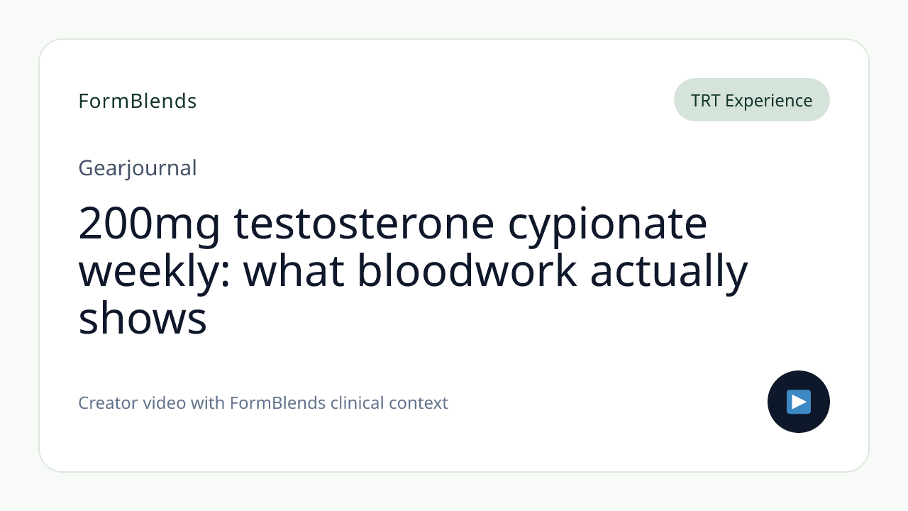 200mg testosterone cypionate weekly: what bloodwork actually shows