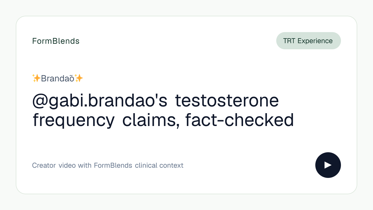@gabi.brandao's testosterone frequency claims, fact-checked