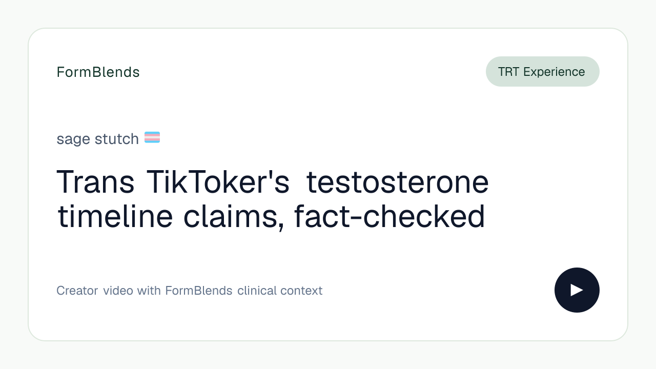 Trans TikToker's testosterone timeline claims, fact-checked