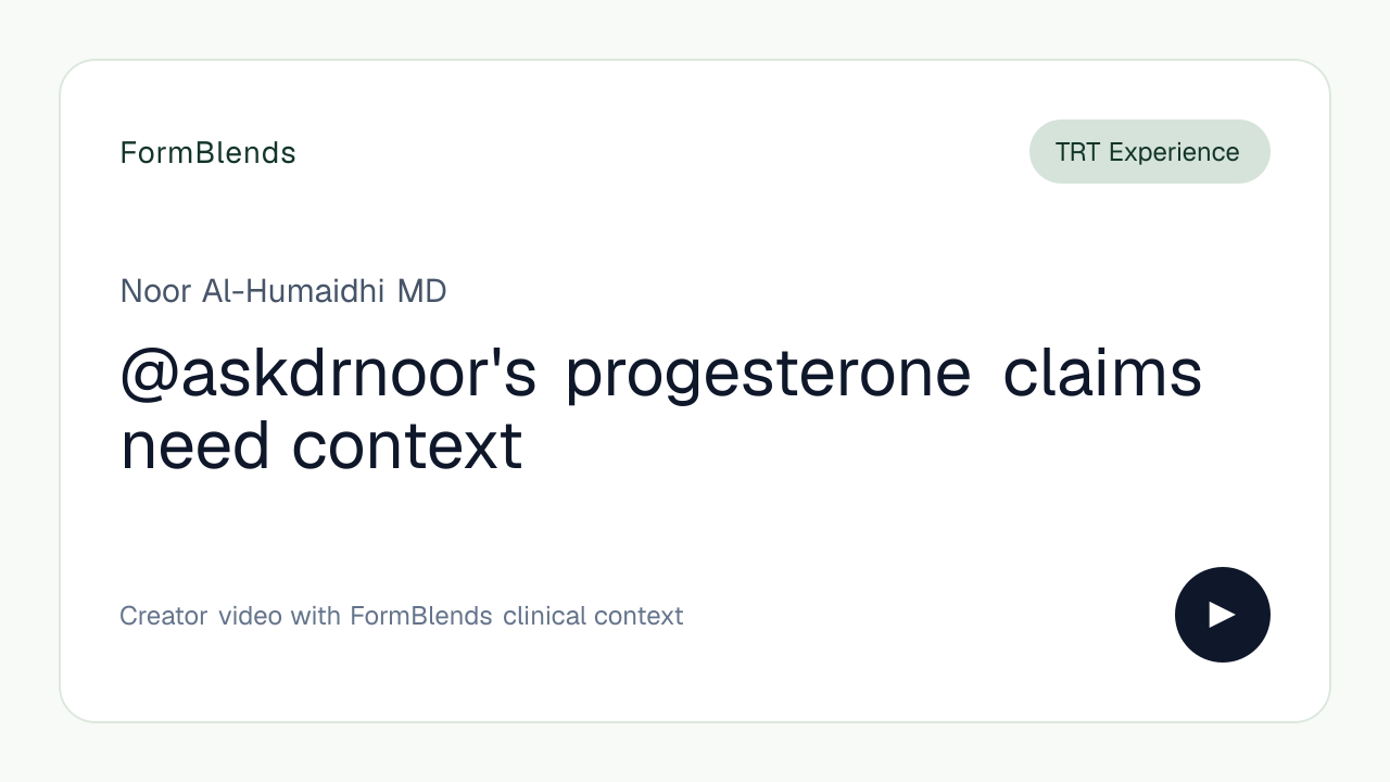 @askdrnoor's progesterone claims need context