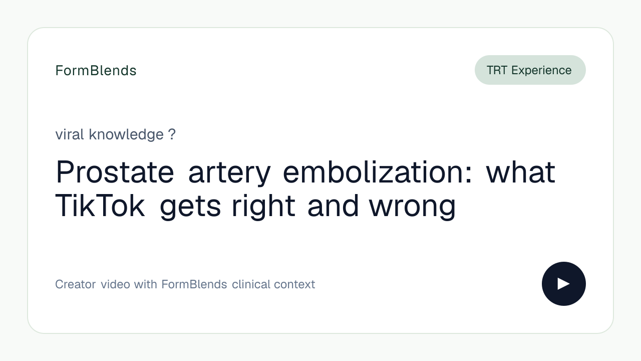 Prostate artery embolization: what TikTok gets right and wrong