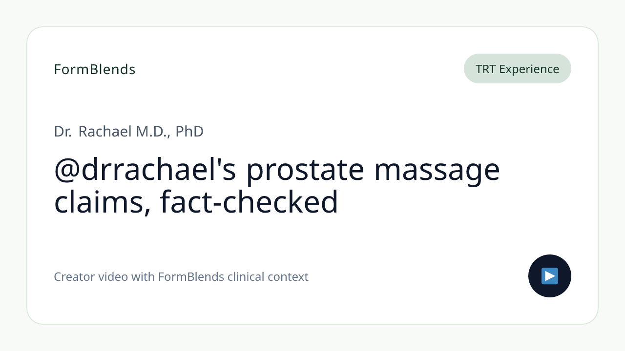 @drrachael's prostate massage claims, fact-checked