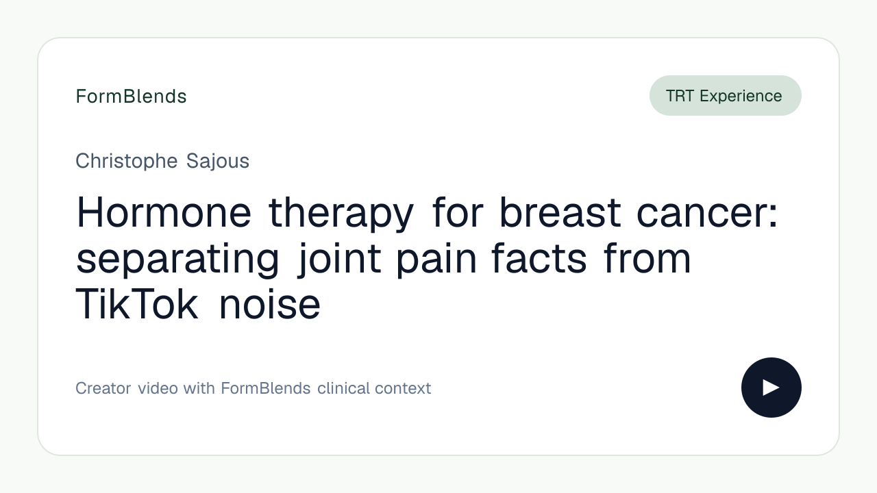 Hormone therapy for breast cancer: separating joint pain facts from TikTok noise