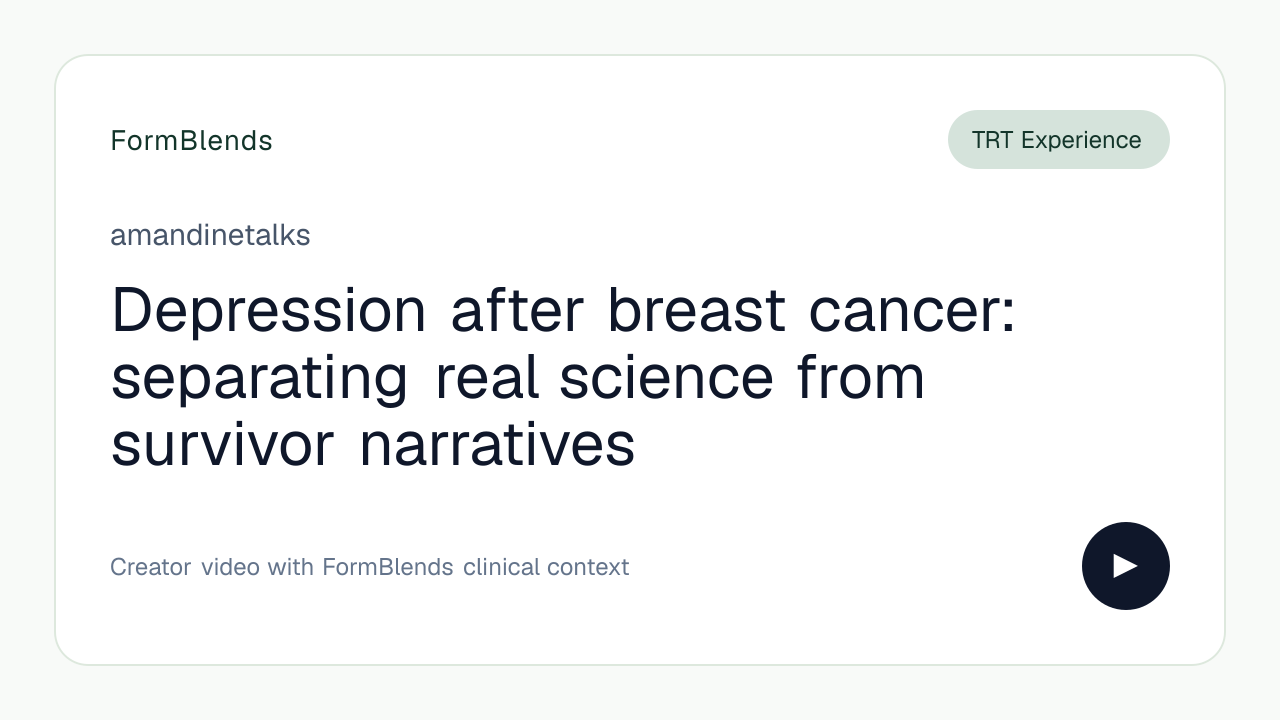 Depression after breast cancer: separating real science from survivor narratives