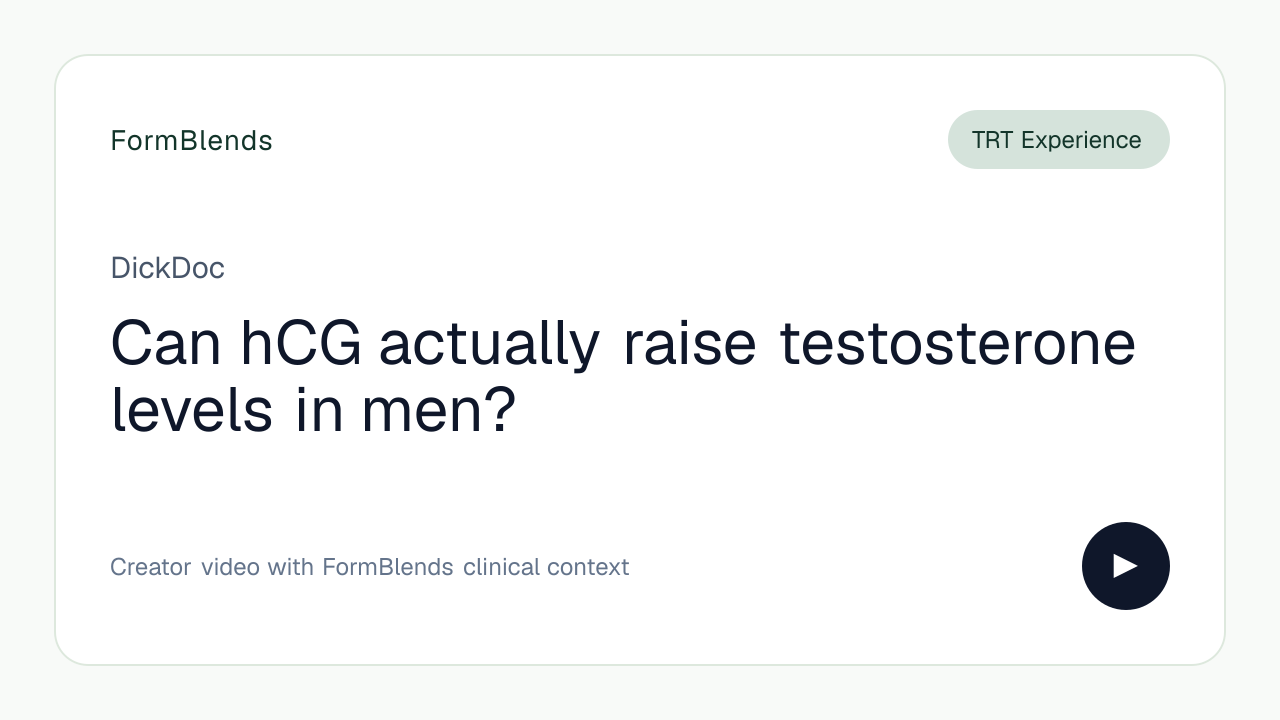 Can hCG actually raise testosterone levels in men?
