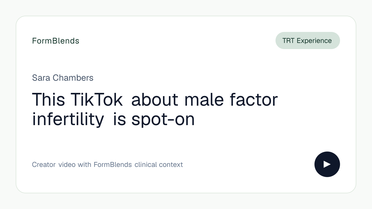 This TikTok about male factor infertility is spot-on