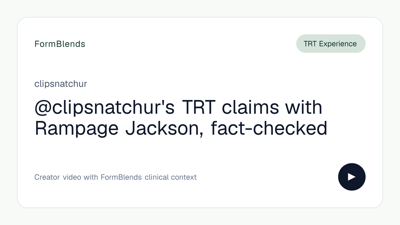 @clipsnatchur's TRT claims with Rampage Jackson, fact-checked