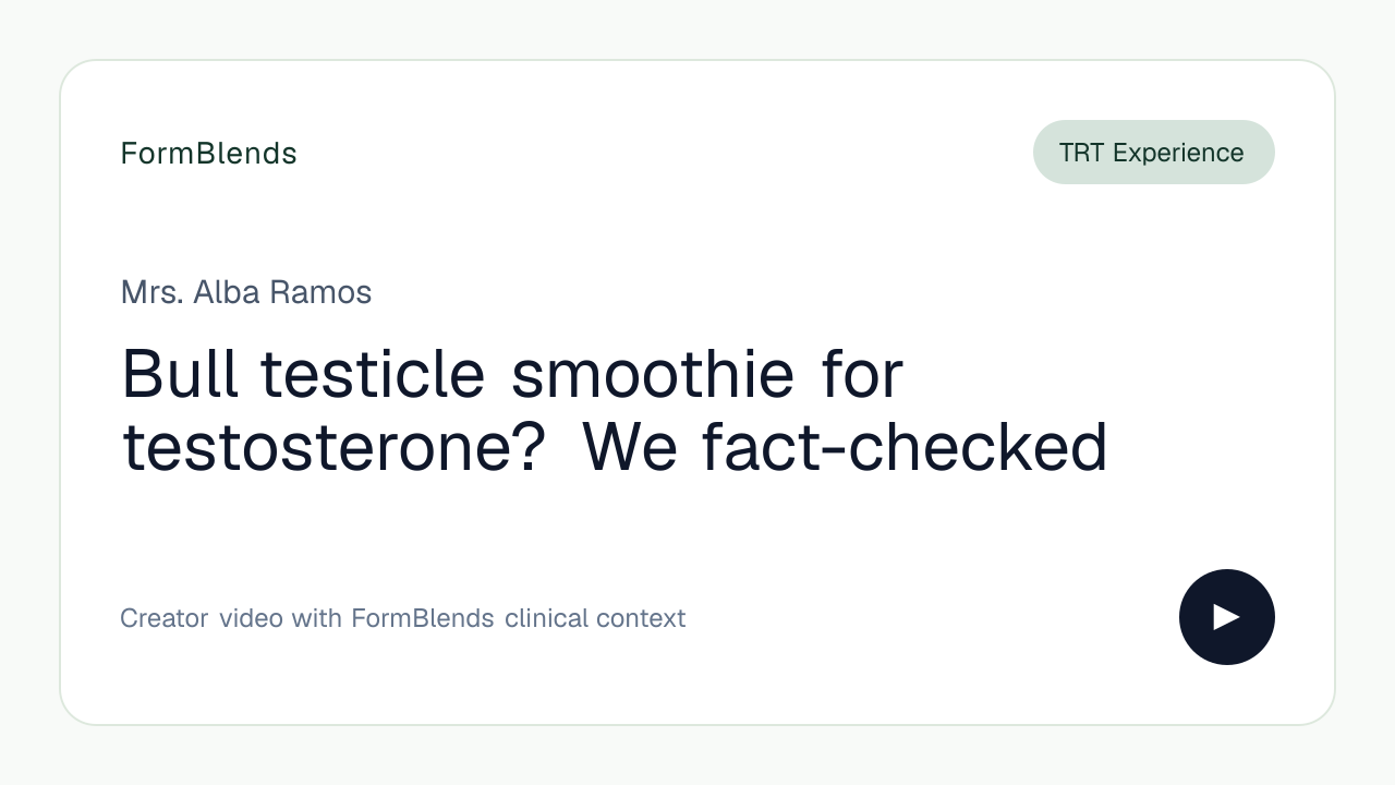Bull testicle smoothie for testosterone? We fact-checked