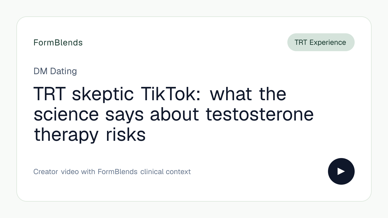 TRT skeptic TikTok: what the science says about testosterone therapy risks