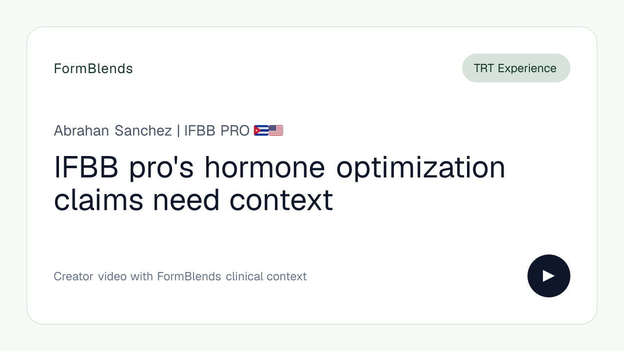 IFBB pro's hormone optimization claims need context