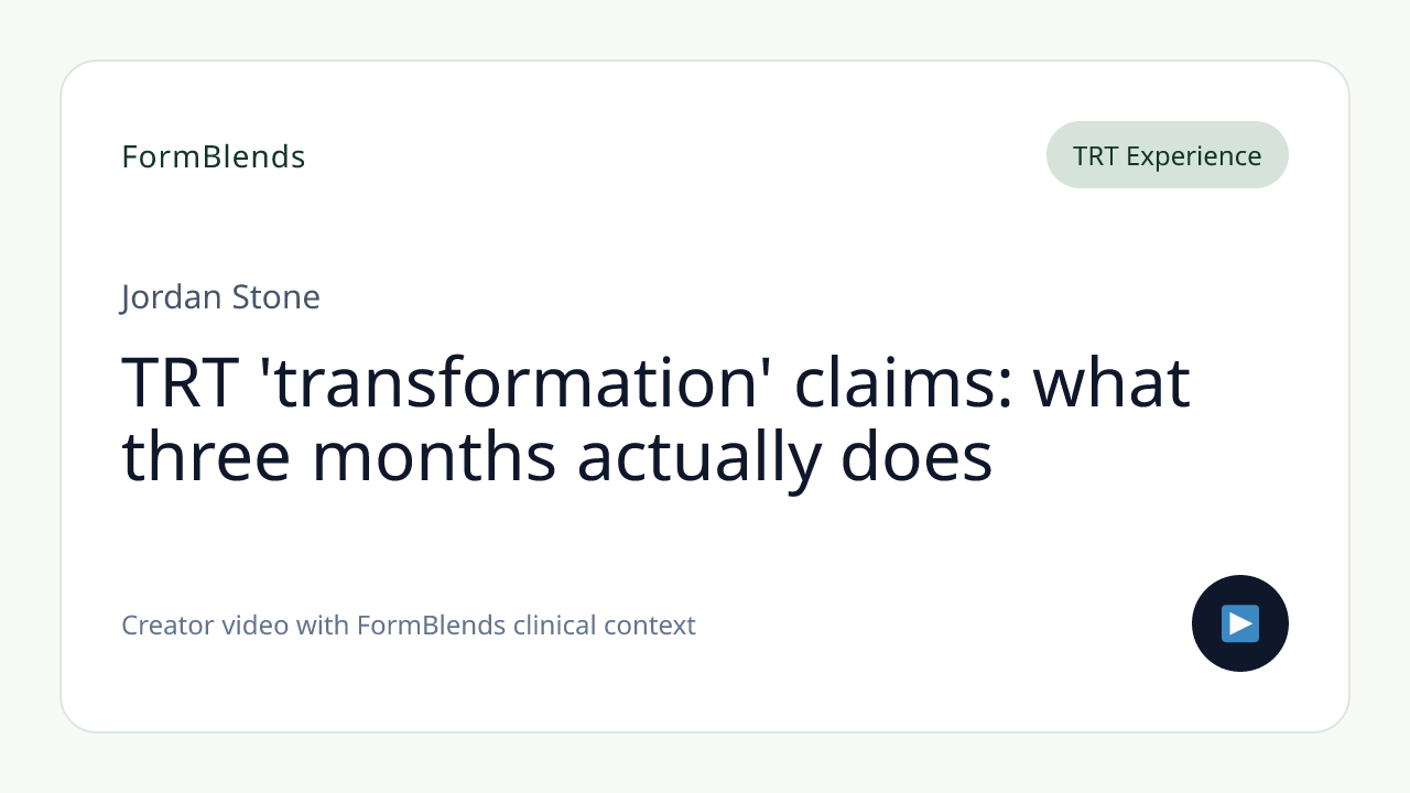 TRT 'transformation' claims: what three months actually does