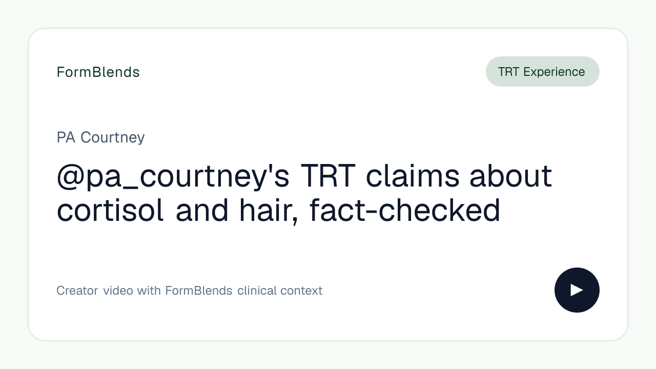 @pa_courtney's TRT claims about cortisol and hair, fact-checked