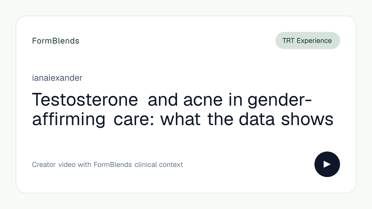 Testosterone and acne in gender-affirming care: what the data shows
