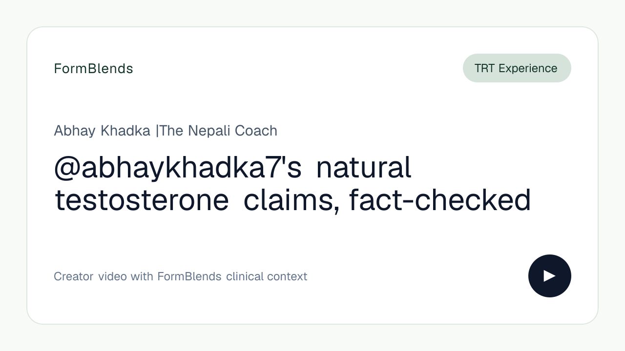 @abhaykhadka7's natural testosterone claims, fact-checked