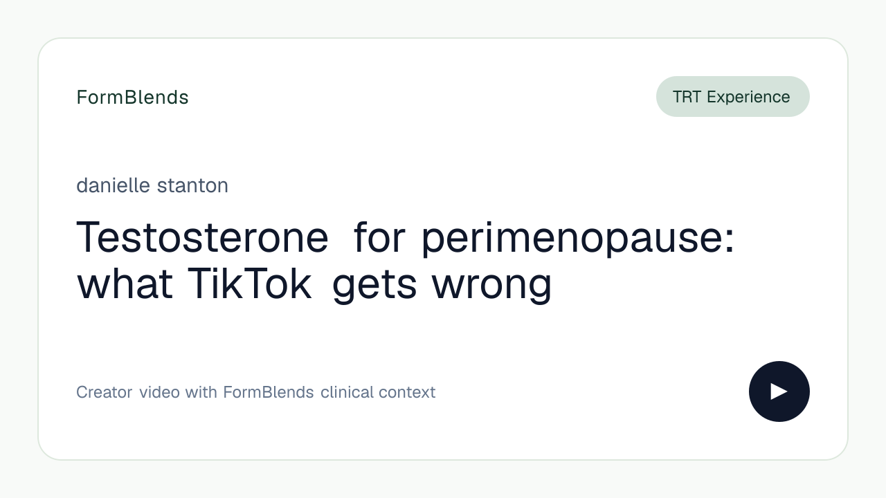 Testosterone for perimenopause: what TikTok gets wrong