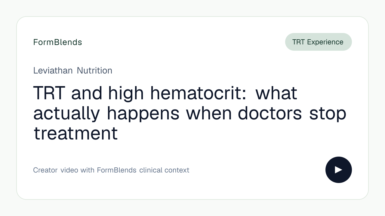 TRT and high hematocrit: what actually happens when doctors stop treatment