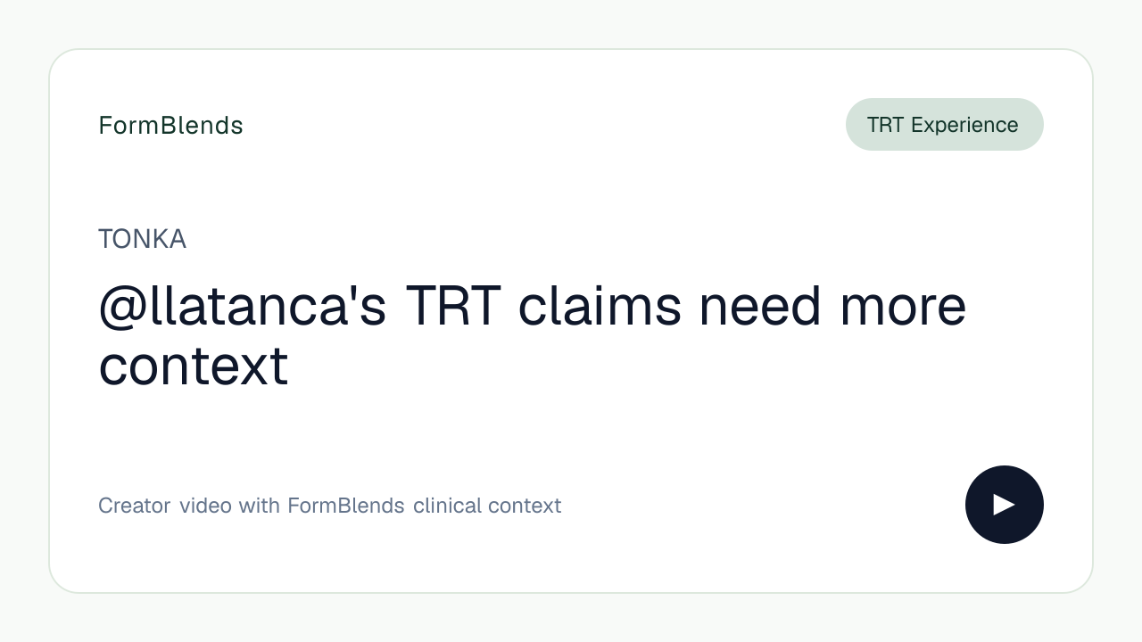 @llatanca's TRT claims need more context