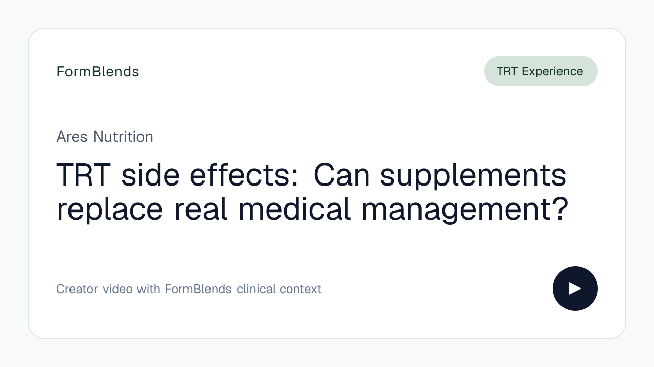 TRT side effects: Can supplements replace real medical management?
