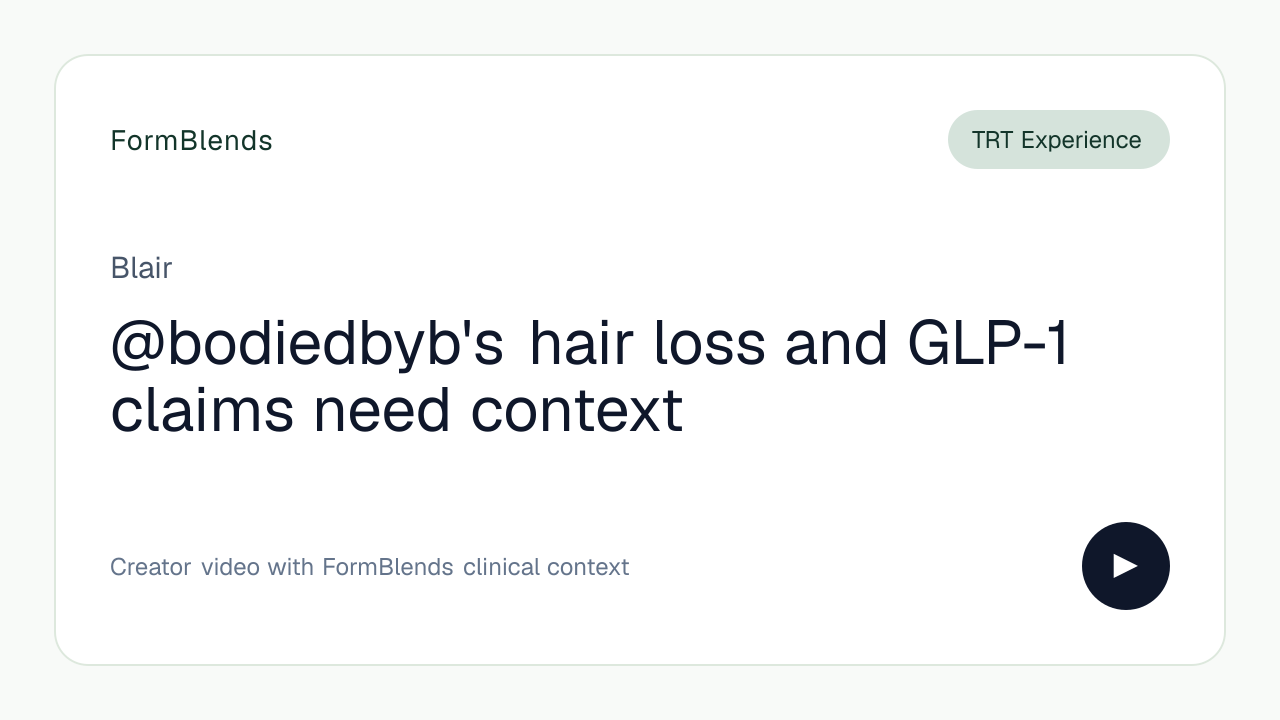 @bodiedbyb's hair loss and GLP-1 claims need context