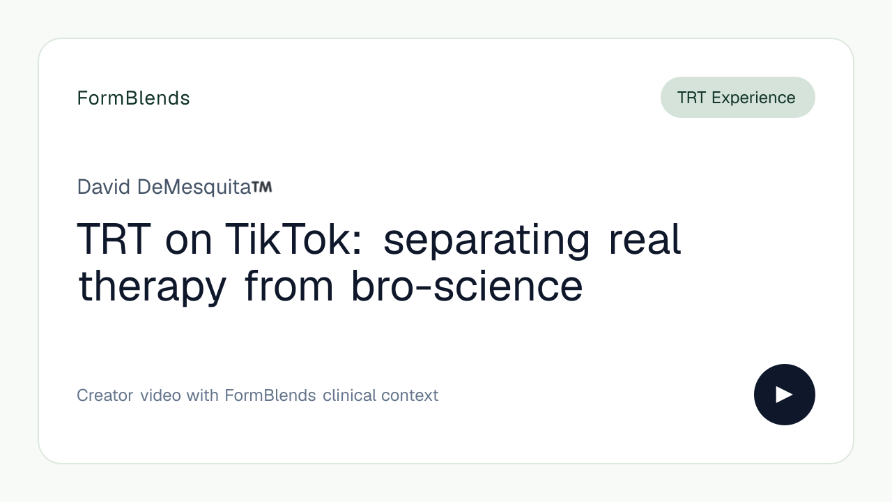 TRT on TikTok: separating real therapy from bro-science