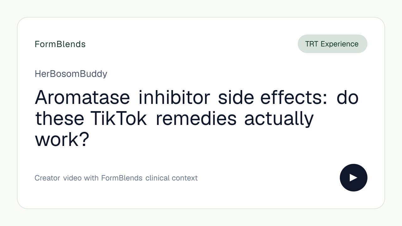 Aromatase inhibitor side effects: do these TikTok remedies actually work?