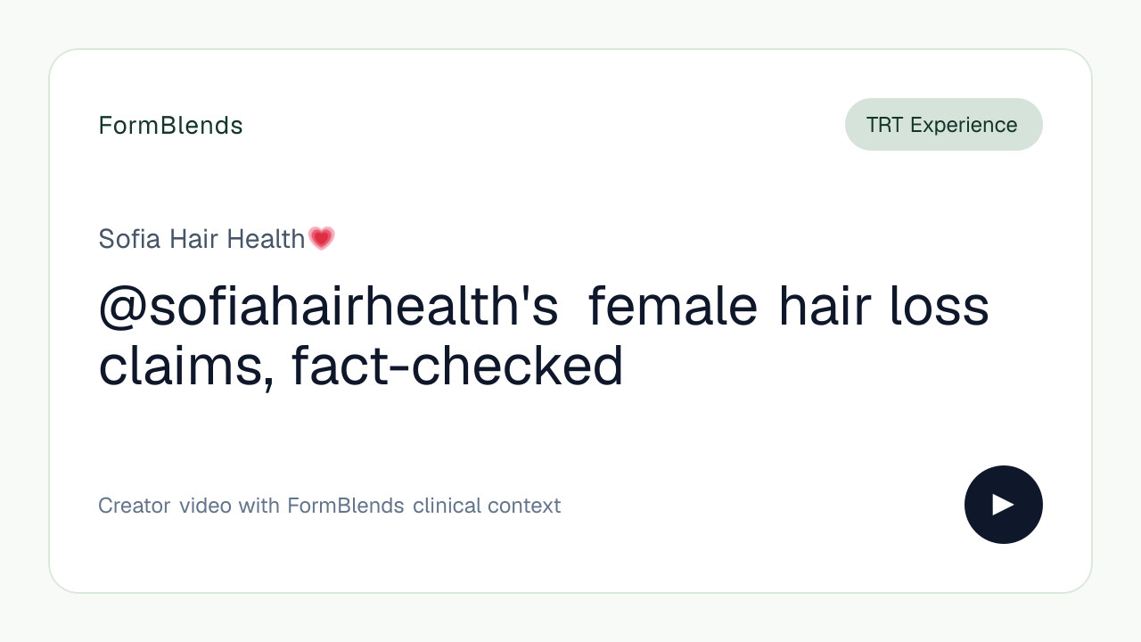 @sofiahairhealth's female hair loss claims, fact-checked