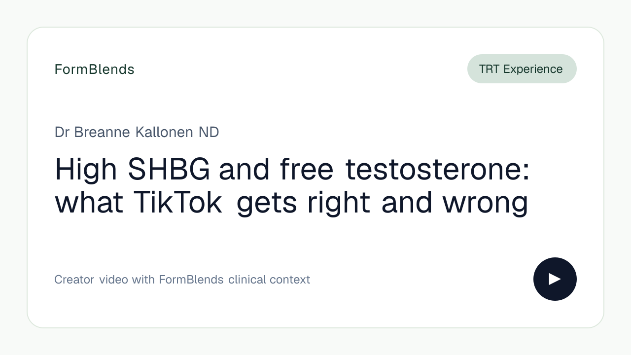 High SHBG and free testosterone: what TikTok gets right and wrong