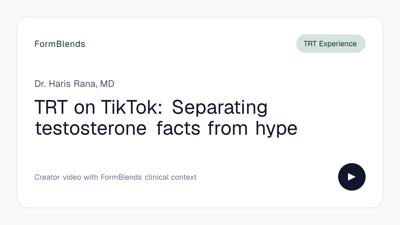 TRT on TikTok: Separating testosterone facts from hype