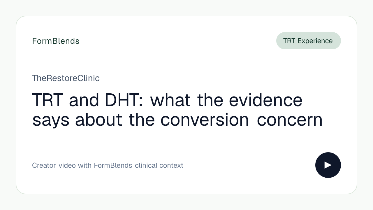 TRT and DHT: what the evidence says about the conversion concern